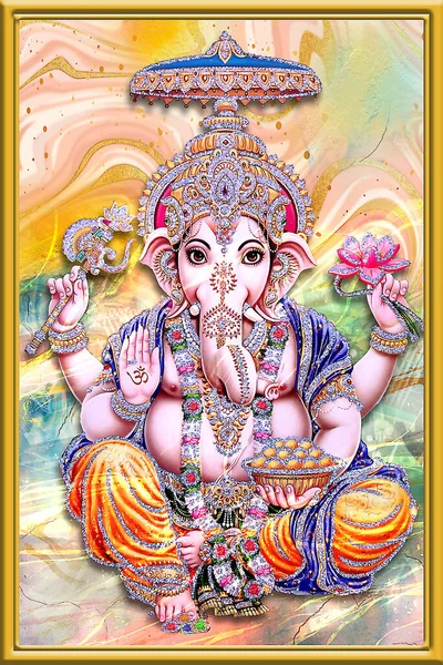 Indyjski Bóg Malarstwo Płótno Sztuka — Zdjęcie stockowe