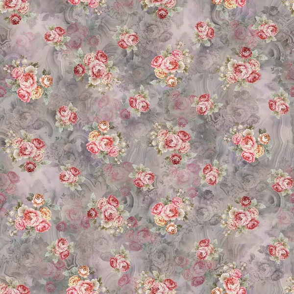 Nahtloses Blumendesign Für Den Digitaldruck — Stockfoto