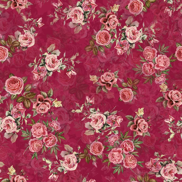 Design Flor Floral Sem Costura Para Impressão Digital — Fotografia de Stock