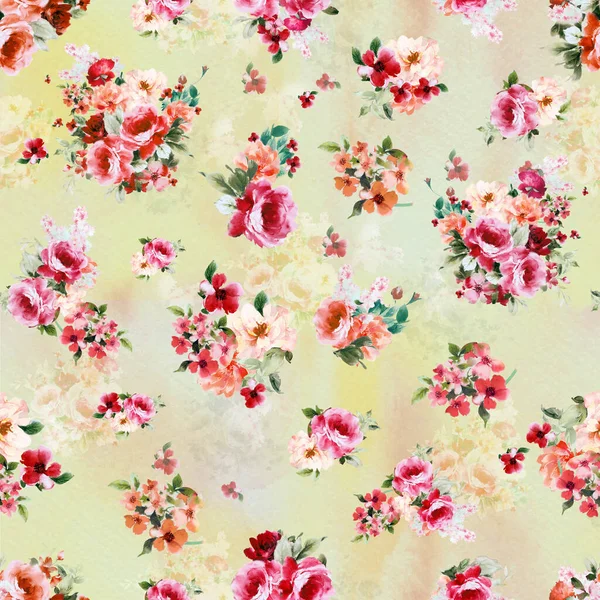 Diseño Floral Sin Costuras Para Impresión Digital — Foto de Stock