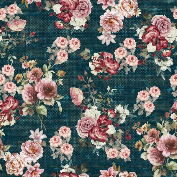 Diseño Floral Sin Costuras Para Impresión Digital —  Fotos de Stock
