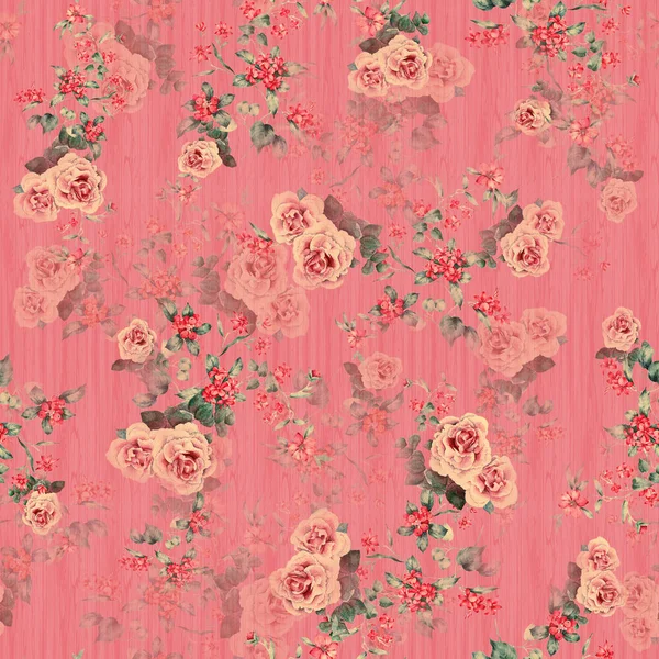 Nahtloses Blumendesign Für Den Digitaldruck — Stockfoto