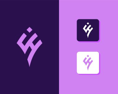 I H harfi logo tasarımı. yaratıcı minimal monokrom sembolü. Evrensel zarif vektör amblemi. Birinci sınıf iş logosu. Şirket kimliği için grafiksel alfabe sembolü