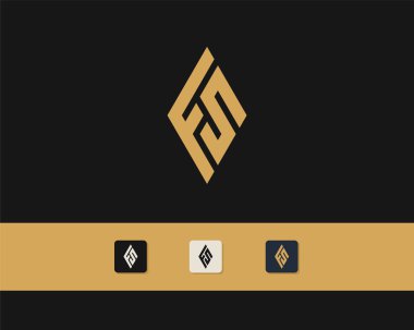 F harfi logo tasarımı. yaratıcı minimal monokrom sembolü. Evrensel zarif vektör amblemi. Birinci sınıf iş logosu. Şirket kimliği için grafiksel alfabe sembolü