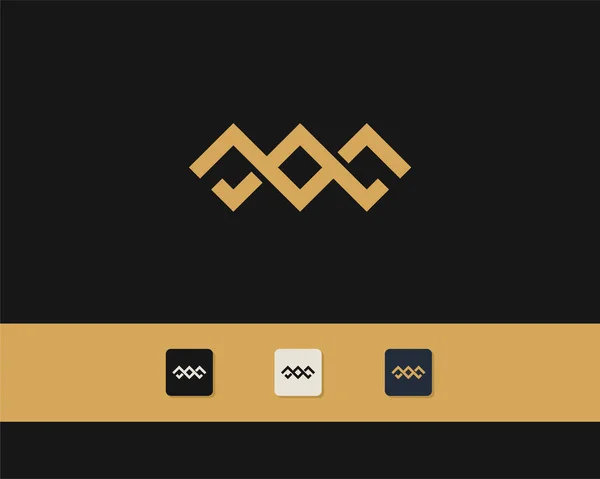 Scrisoare Logo Design Simbolul Monogramei Monocrome Minime Creative Emblema Vectorială — Vector de stoc