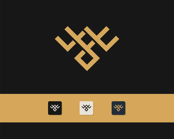 Letra Logo Design Creativo Mínimo Monocromo Símbolo Monograma Emblema Vector — Archivo Imágenes Vectoriales