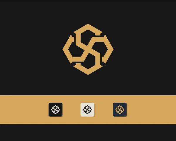 Letra Design Logotipo Símbolo Monocromático Mínimo Criativo Monograma Universal Emblema — Vetor de Stock
