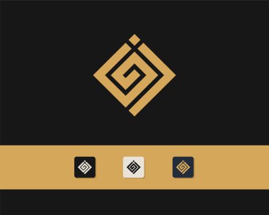G J harfi logo tasarımı. yaratıcı minimal monokrom sembolü. Evrensel zarif vektör amblemi. Birinci sınıf iş logosu. Şirket kimliği için grafiksel alfabe sembolü