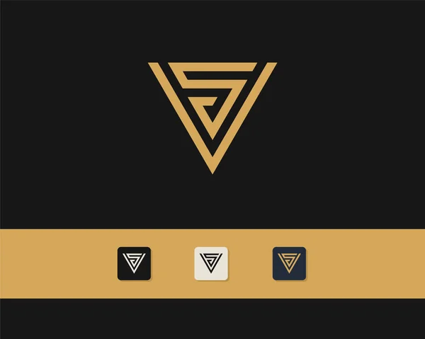 Letra Diseño Del Logotipo Creativo Mínimo Monocromo Símbolo Monograma Emblema — Archivo Imágenes Vectoriales