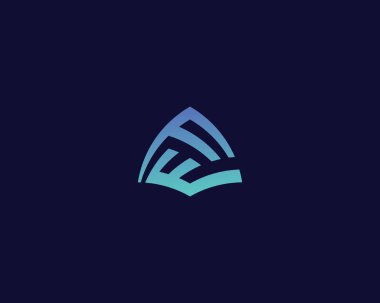 F harfi logo tasarımı. yaratıcı minimal monokrom sembolü. Evrensel zarif vektör amblemi. Birinci sınıf iş logosu. Şirket kimliği için grafiksel alfabe sembolü