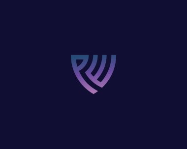 Harf P W logo tasarımı. yaratıcı minimal monokrom sembolü. Evrensel zarif vektör amblemi. Birinci sınıf iş logosu. Şirket kimliği için grafiksel alfabe sembolü
