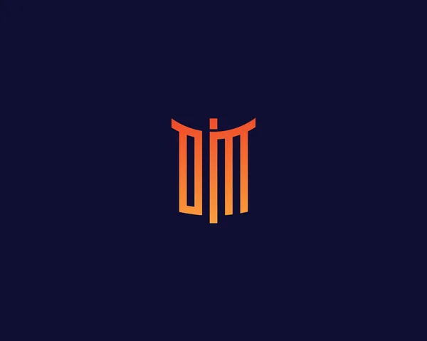 D M harfi logo tasarımı. yaratıcı minimal monokrom sembolü. Evrensel zarif vektör amblemi. Birinci sınıf iş logosu. Şirket kimliği için grafiksel alfabe sembolü