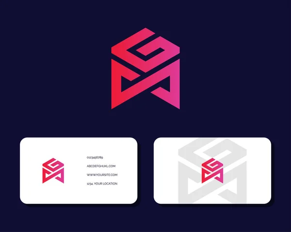 Lettre Logo Design Symbole Monogramme Monochrome Minime Créatif Emblème Vectoriel — Image vectorielle