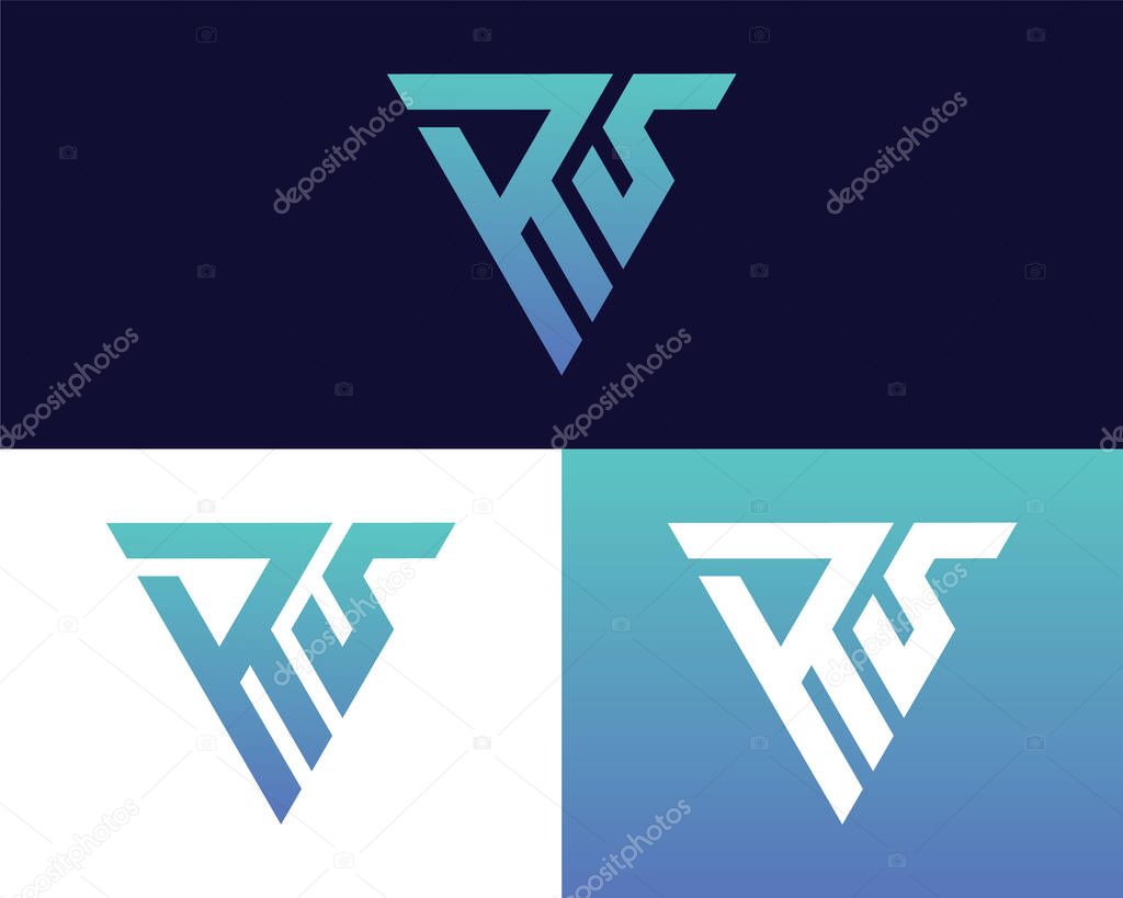 Letter R S logo design. creative minimal monochrome monogram symbol. Universal elegant vector emblem. Premium business logotype. Graphic alphabet symbol for corporate identity