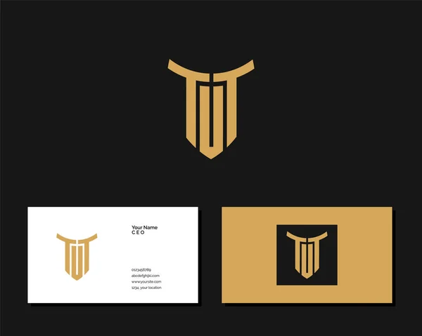 Brev Logotyp Design Kreativ Minimal Monokrom Monogram Symbol Universal Elegant — Stock vektor