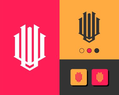 W harfi logo tasarımı. yaratıcı minimal monokrom sembolü. Evrensel zarif vektör amblemi. Birinci sınıf iş logosu. Şirket kimliği için grafiksel alfabe sembolü