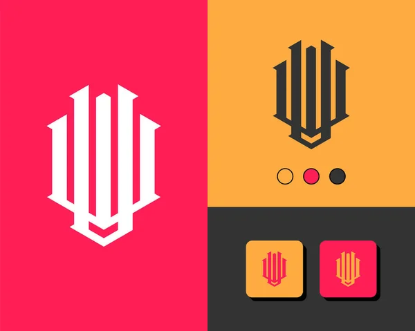 W harfi logo tasarımı. yaratıcı minimal monokrom sembolü. Evrensel zarif vektör amblemi. Birinci sınıf iş logosu. Şirket kimliği için grafiksel alfabe sembolü
