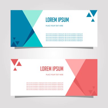 Vektör Tasarım Sancak Arkaplanı İki Renk, mavi ve pembe