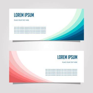 Vektör Tasarım Sancak Arkaplanı İki Renk, mavi ve pembe