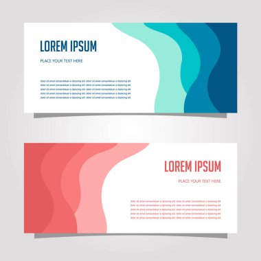 Vektör Tasarım Sancak Arkaplanı İki Renk, mavi ve pembe