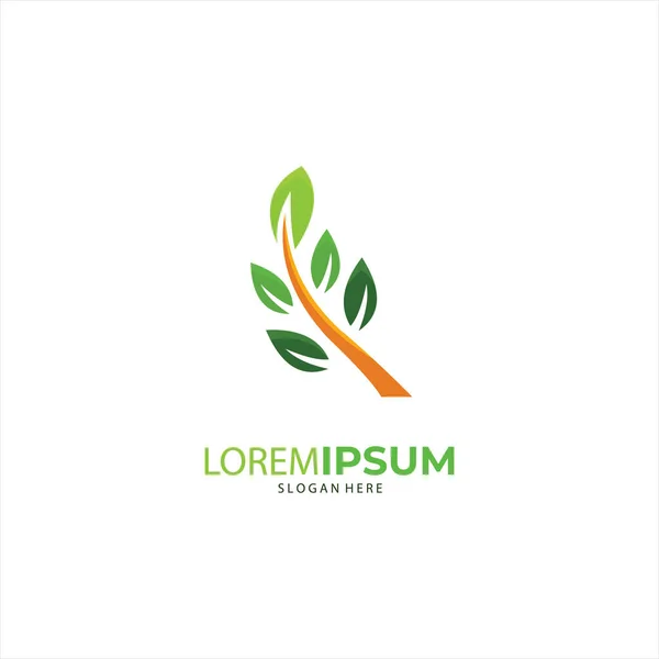 Nature Creative Symbol Organic Concept Leaf Icon Corporate Identity Logotype — Vetor de Stock