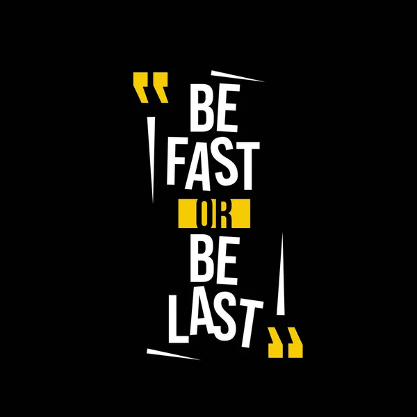 Fast Last Quote Quotes Design Lettering Poster Inspirational Motivational Quotes — Vettoriale Stock