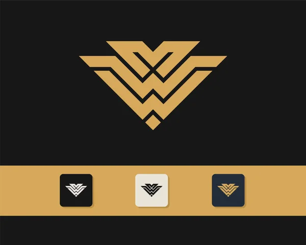 Projekt Logo Litery Twórczy Minimalny Monochromatyczny Symbol Monogramu Uniwersalny Elegancki — Wektor stockowy