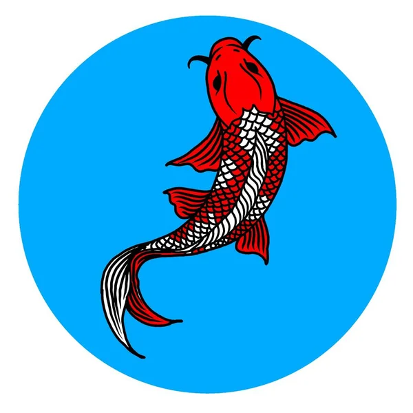 Tasarım Vektörü Balığı Renkli Ana Hatlar