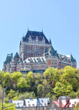 Etkileyici Chateau Fontenac, Otel Faimont. Quebec Şehri Sembolü