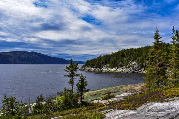 Tadoussac, Quebec, Kanada 'dan güzel fiyort manzarası