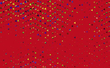 Karanlık çokrenkli vektör arkaplanı, çizgiler, üçgenler. Renkli üçgenlerin olduğu bir resim. İniş sayfası için modern şablon.