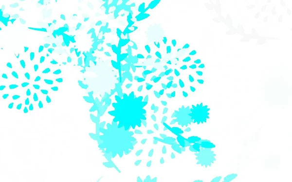 Hellblauer Vektor Natürlicher Hintergrund Mit Blumen Blumen Natürlichem Stil Auf — Stockvektor