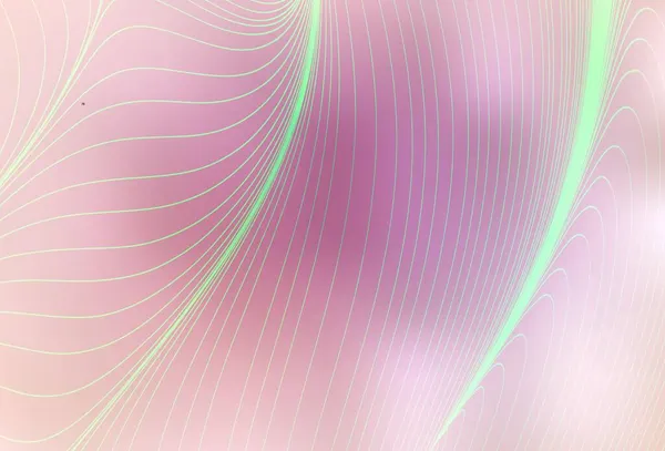 带弯曲线的浅粉矢量图案 色彩斑斓的带有渐变线的几何样品 一本名著的精美图案 — 图库矢量图片