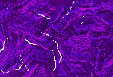 Koyu mor, eğri çizgileri olan pembe vektör arkaplan. Basit bir şekilde yepyeni renkli bir tasvir. Reklamınız için yepyeni tasarım..