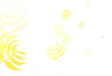 Açık Turuncu vektör arka planı yapraklarla karalıyor. Yapraklı karalama tarzında yeni renkli çizimler. Web siteleri ve pankartlar için desenli desen.