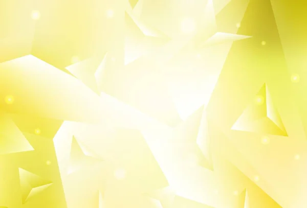 Light Yellow Vector Polygonal Background Glitter Abstract Illustration Elegant Triangles — Stock Vector