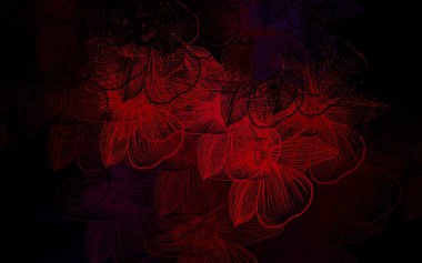 Koyu pembe, çiçekli kırmızı vektör arka plan. Çiçekli zarif, parlak bir illüstrasyon. Markan için şık bir model..