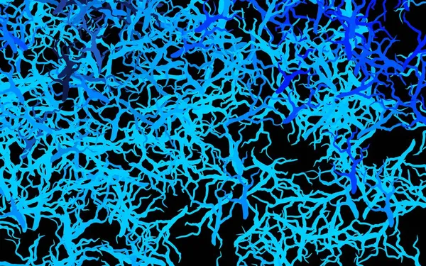 Koyu mavi vektör arkaplanı yapraklarla, dallarla karalıyor. Yapraklı soyut illüstrasyon, karalama tarzı dallar. İşiniz için en iyi tasarım..