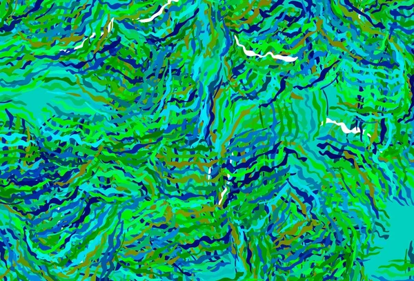 Açık mavi, yeşil vektör arkaplanı ve çizgi çizgileri. Çağdaş gradyan soyut çizgileri olan çizimler. İş tasarımınız için şablon.