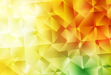 Açık kırmızı, sarı vektör çokgen desen. Soyut ve üçgenli renkli çizimler. İş tasarımınız için yepyeni bir tarz.