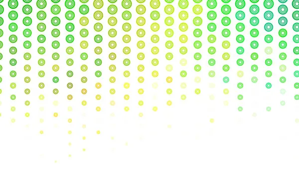 Jasnozielone Żółte Tło Wektora Kropkami Nowoczesna Abstrakcyjna Ilustracja Kolorowymi Kroplami — Wektor stockowy