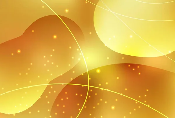 Темно Жовтий Вектор Сучасна Абстрактна Ілюстрація Барвистими Точками Лініями Розмитий — стоковий вектор