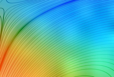 Açık Mavi, bükülmüş çizgilerle sarı vektör arka plan. Degrade ile soyut tarzda renkli illüstrasyon. Marka kitabınız için yeni kompozisyon.