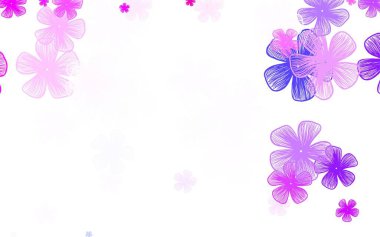 Açık mavi, çiçekli kırmızı vektör soyut tasarımı. Beyaz arka planda doğal bir çiçek. İşiniz için en iyi tasarım..