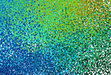 Açık mavi, benekli yeşil vektör arkaplan. Doğa tarzında bulanık halkaları olan güzel renkli çizimler. Reklamlar, broşürler için desen.