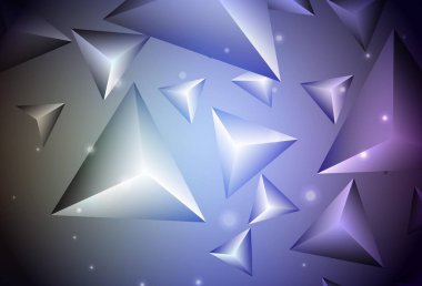 Koyu mavi, kristalli yeşil vektör şablonu, üçgenler. Üçgenli soyut gradyan çizimi. Duvar kağıtları için zarif tasarım.