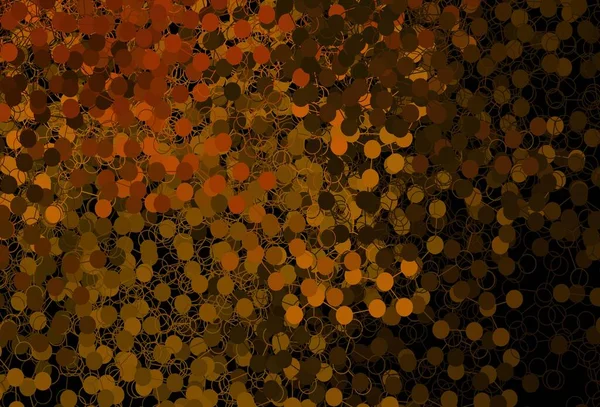 Koyu kırmızı, daire şekilli sarı vektör düzeni. Renkli su damlaları olan modern soyut çizimler. Poster ve web siteleri için tasarım.