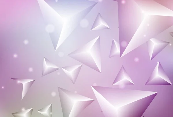 Luz Púrpura Textura Vectorial Rosa Con Estilo Triangular Ilustración Abstracta — Vector de stock