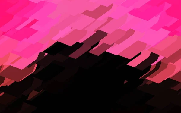 Темно Рожеве Векторне Компонування Шестикутними Формами Блискуча Абстрактна Ілюстрація Шестикутному — стоковий вектор