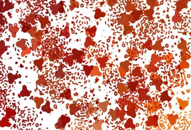 Açık Kırmızı, Memphis şekilli sarı vektör arkaplan. Soyut gradyan şekilli basit renkli çizimler. Web siteniz için basit tasarım.